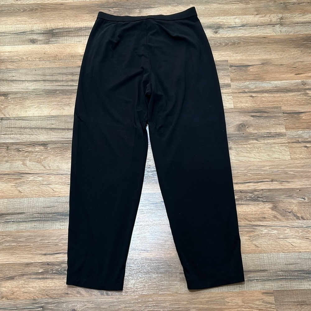 EILEEN FISHER OVERSIZED PANTSUIT HIGH RISE BLACK LIGHTWEIGHT Sz SMALL - Picture 2 of 7